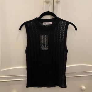 NWT sheer sparkly Zara tank!!
